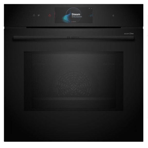 Bosch 60cm Built-In Microwave Steam Oven with 28 Functions - Black (Series 8)