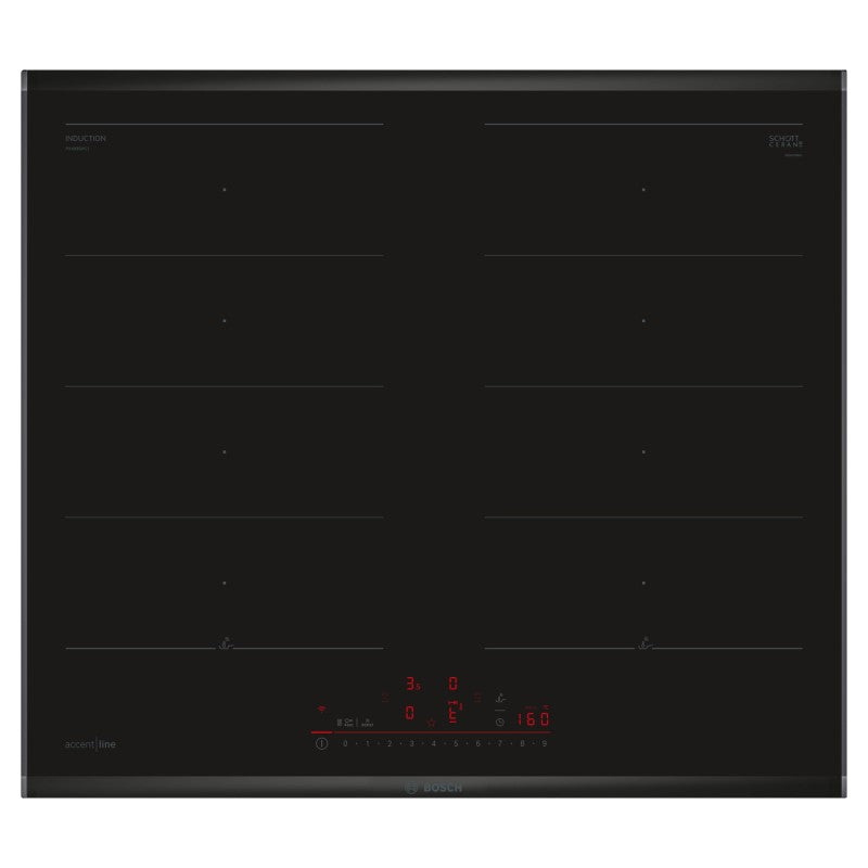 Bosch 60cm 4 Zone Induction Cooktop with Flex Zone - Black (Series 6)