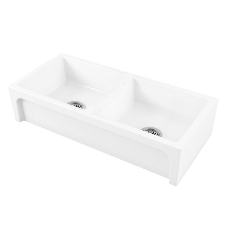 CHAMBORD CHARLES I DOUBLE BOWL 1003X470X265MM WHITE