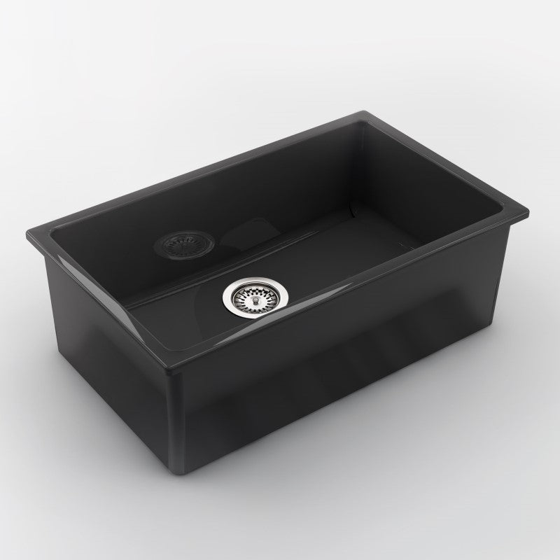 CHAMBORD CONSTANCE IV FIRECLAY SINK 760X1460X255MM BLACK