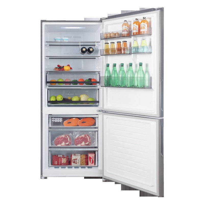 CHiQ 396L Bottom Mount Fridge Freezer - Stainless Steel