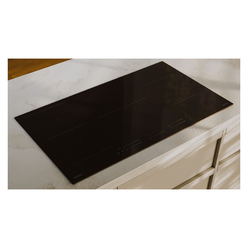 Haier 90cm 5 Zone Induction Cooktop with Flexi Zone - Black Glass (500 Series)