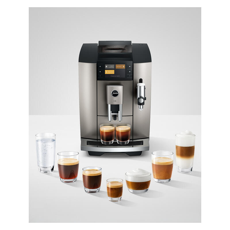 Jura E8 Automatic Coffee Machine - Midnight Silver