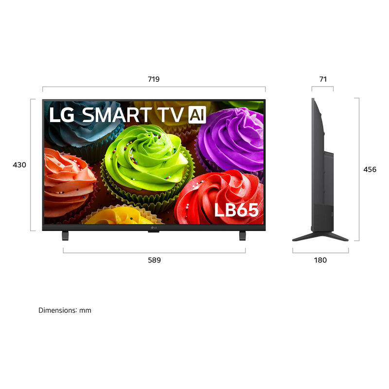 LG 32" LB655 HD Smart AI TV (2026)