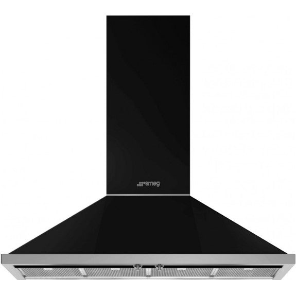 Smeg 120cm Portofino Wallmount Rangehood - Black