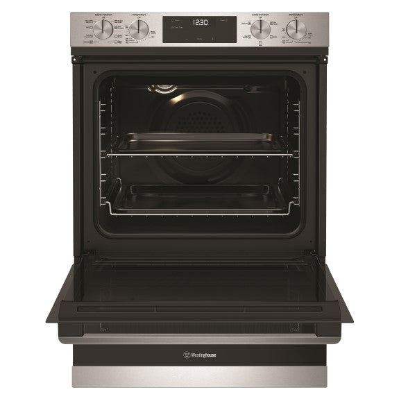 Westinghouse 60cm Built-In Double Oven with 8 + 5 Functions - Stainless Steel