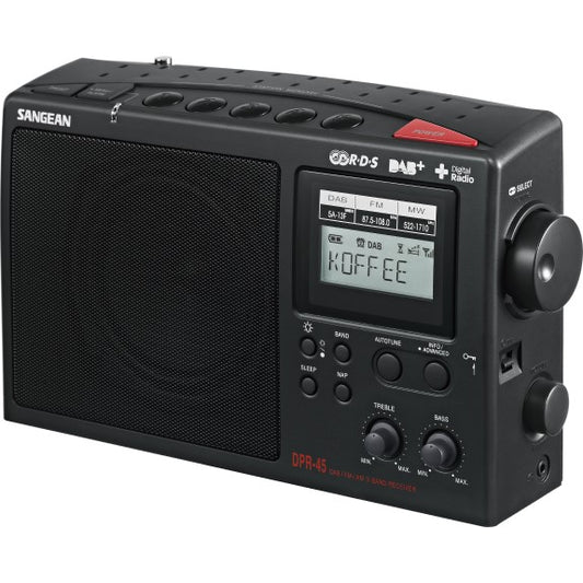 SANGEAN AUDIO PORTABLE DAB+ PORTABLE RADIO Black