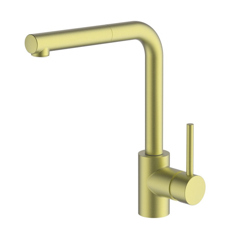 ABEY LUCIA PULLOUT KITCHEN MIXER BRUSHED BRASS