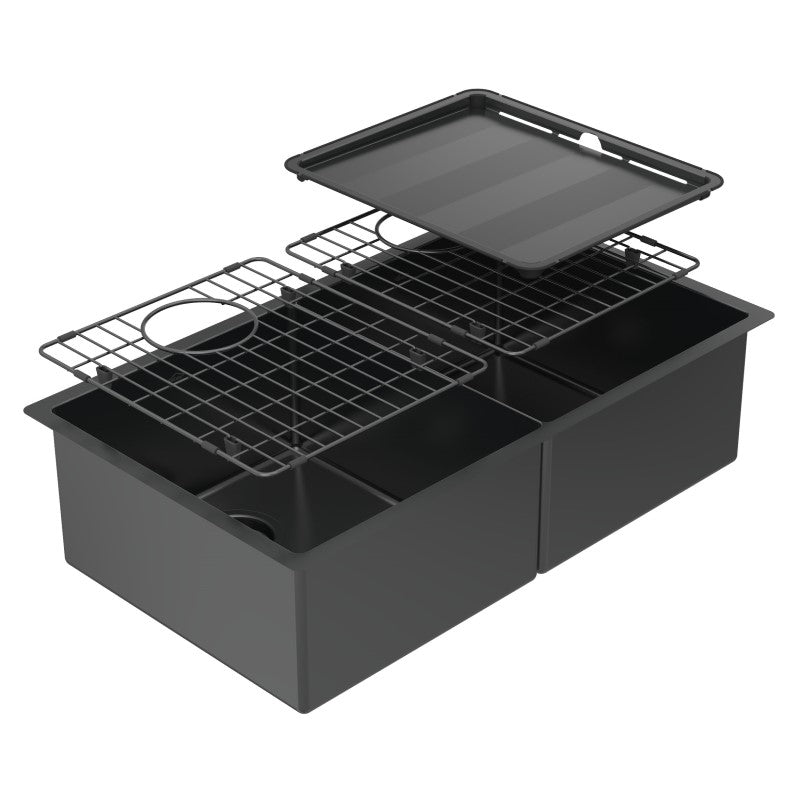 ABEY PIAZZA BLACK PEARL DBL BOWL +