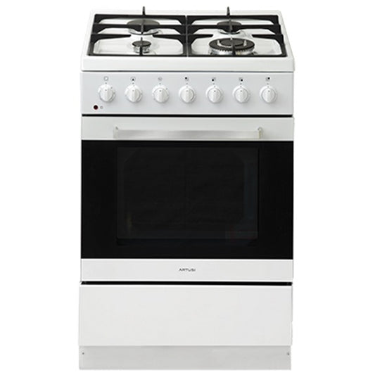 ARTUSI FREESTANDING DUAL FUEL COOKER BRILLIANT WHITE 60cm