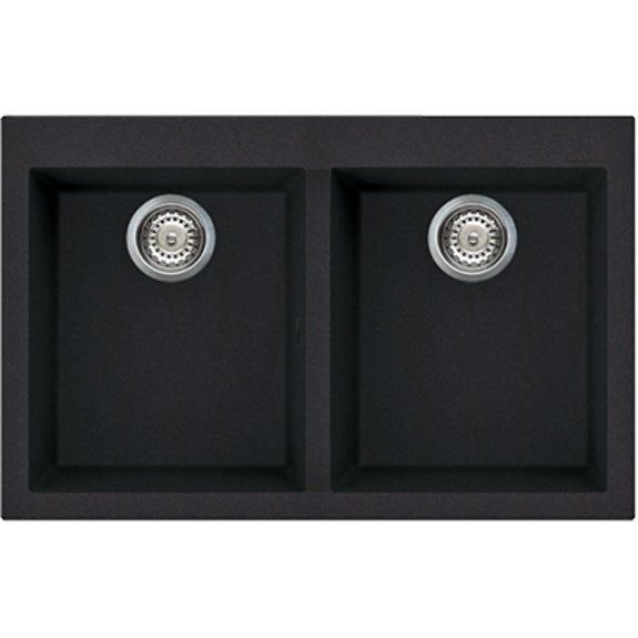 ARTUSI DOUBLE BOWL SINK BLACK GRANITEK