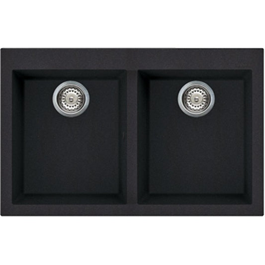 ARTUSI DOUBLE BOWL SINK BLACK GRANITEK
