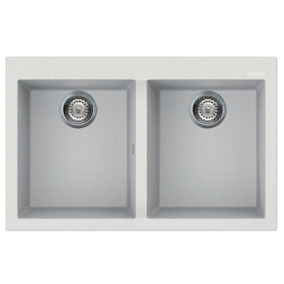 ARTUSI DOUBLE BOWL SINK WHITE GRANITEK
