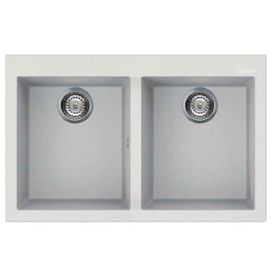 ARTUSI DOUBLE BOWL SINK WHITE GRANITEK