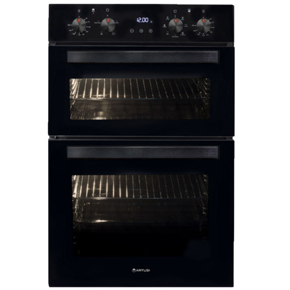 Artusi 60cm Built-In Double Oven with 4 + 7 Functions - Black