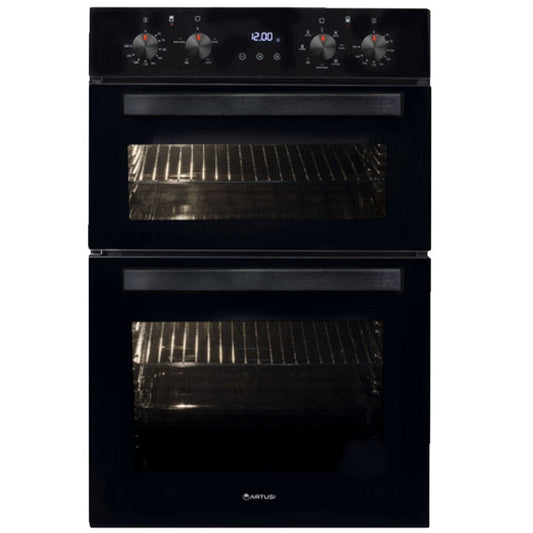Artusi 60cm Built-In Double Oven with 4 + 7 Functions - Black