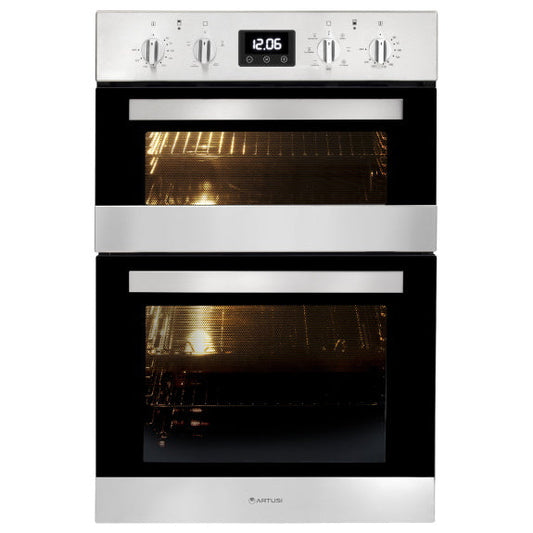 Artusi 60cm Built-In Double Oven with 4 + 7 Functions - Stainless Steel