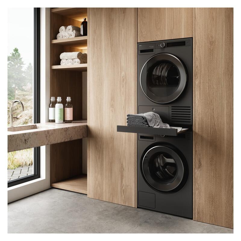 ASKO Laundry Stacking Kit with Slide-Out Shelf - Graphite Black