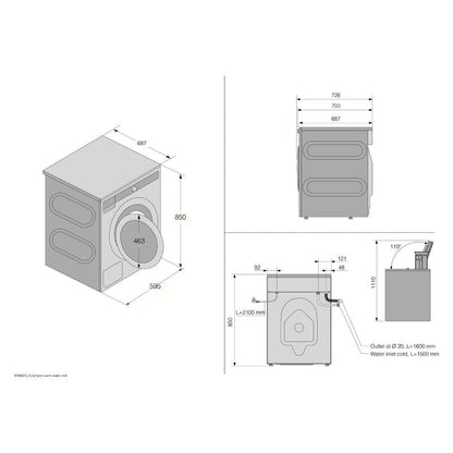 ASKO 11kg Front Load Washing Machine - White (Logic Series 3)
