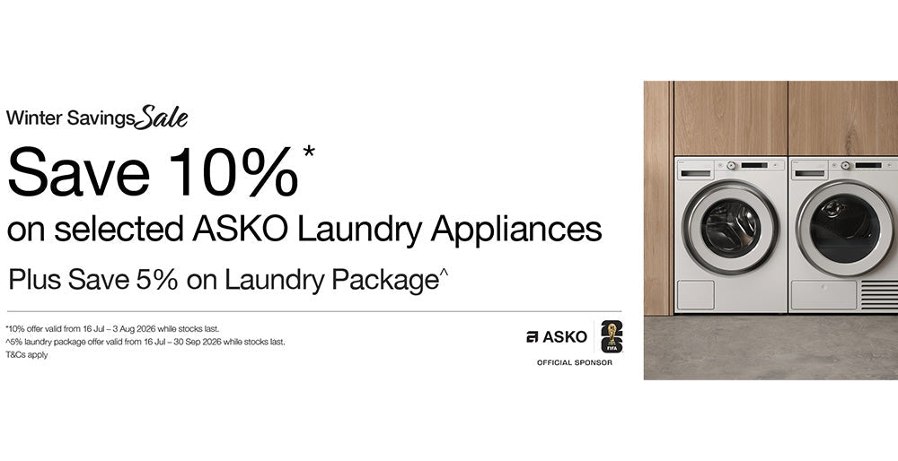 Save 10% on selected ASKO Laundry Appliances
