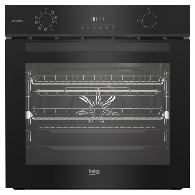 Beko 60cm Pyrolytic Built-In Oven with 9 Functions - Black (Aeroperfect)