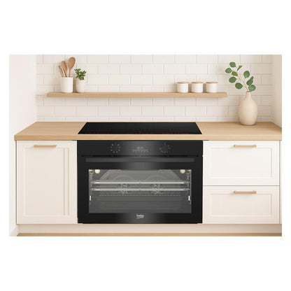 Beko 90cm Built-In Large Oven with 8 Functions - Black