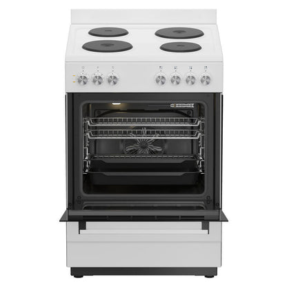 Beko 60cm Freestanding Oven with 4-Zone Hotplate Cooktop - White