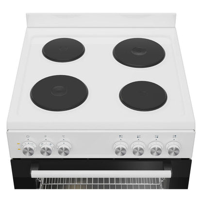 Beko 60cm Freestanding Oven with 4-Zone Hotplate Cooktop - White