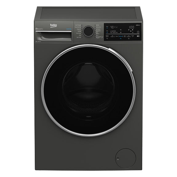 Beko 9kg Front Load Washer with Steam - Black