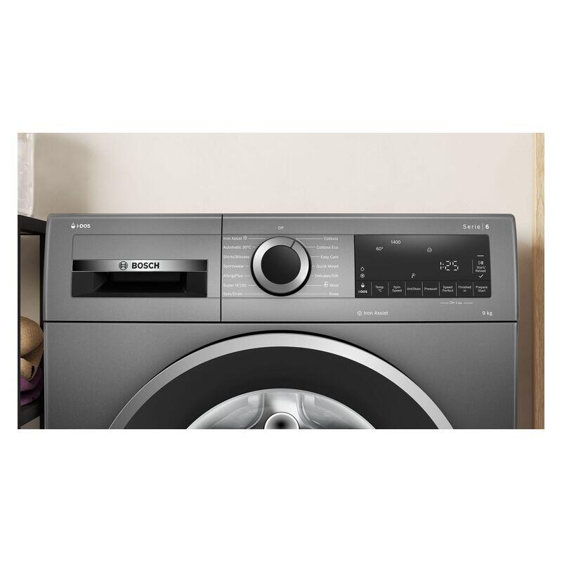 Bosch 9kg Front Load Washing Machine - Iron Grey (Series 6)