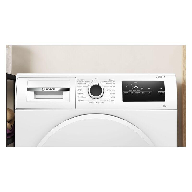 Bosch 8kg Heat Pump Condenser Dryer - White (Series 4)
