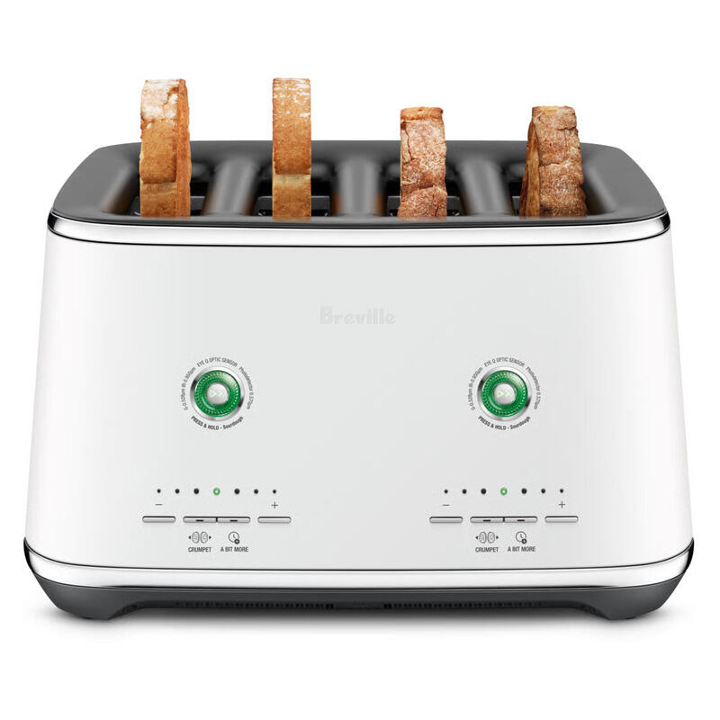 Breville The Eye Q 870 Auto 4-Slice Toaster - Sea Salt