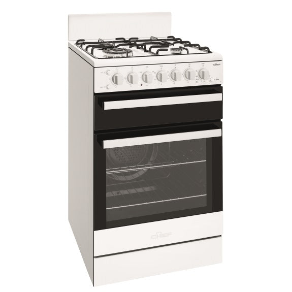 Chef 54cm Freestanding LPG Cooker - White