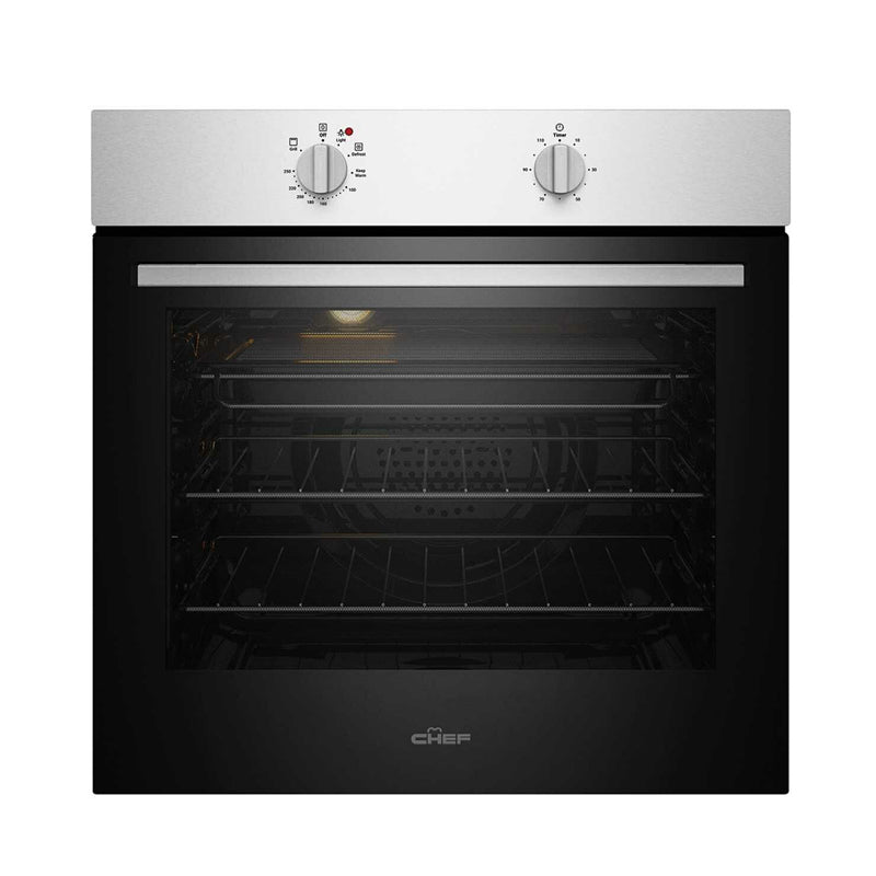 Chef 60cm Built-In Oven with 3 Functions - Stainless Steel