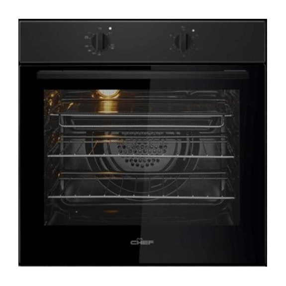 Chef 60cm Built-In Oven with 3 Functions - Dark Stainless Steel