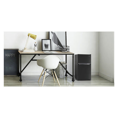 CHiQ 86L Top Mount Fridge Freezer - Black