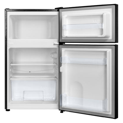 CHiQ 86L Top Mount Fridge Freezer - Black