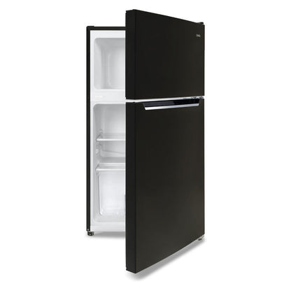 CHiQ 86L Top Mount Fridge Freezer - Black