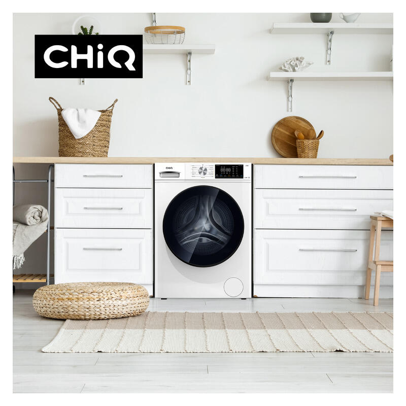 CHiQ 8.5kg + 5kg Front Load Washing Machine & Dryer Combo - White