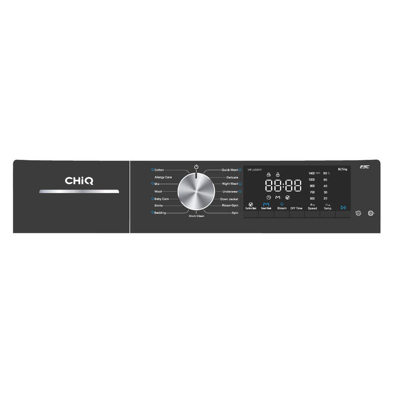 ChiQ 8.5kg Front Load Washer Only - White