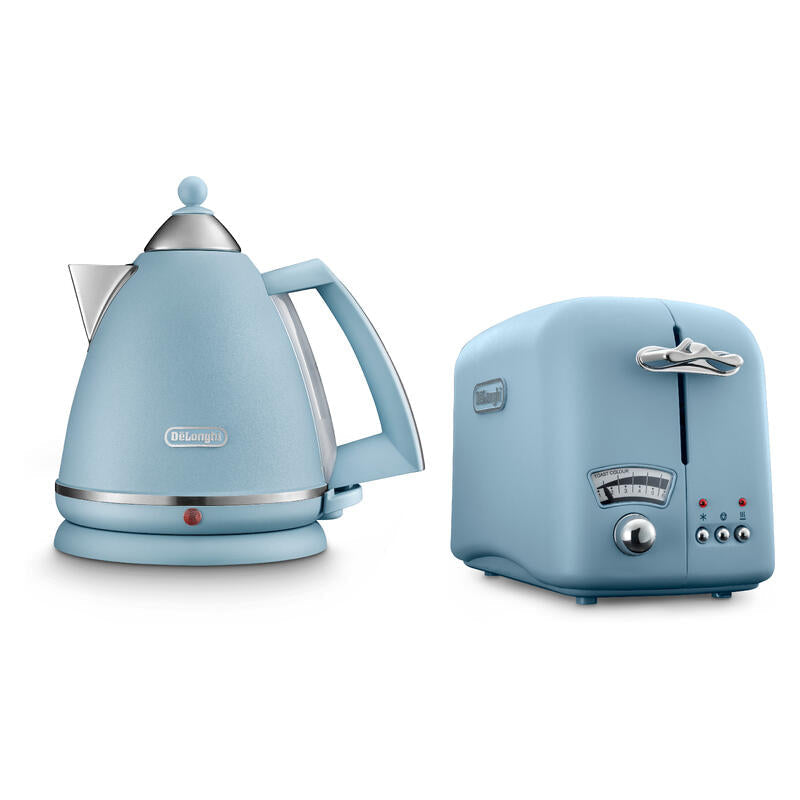 DeLonghi Argento Kettle & 2-Slice Toaster Pack - Blue