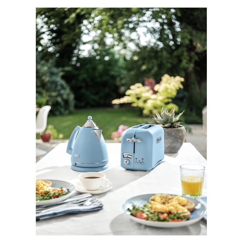 DeLonghi Argento Kettle & 2-Slice Toaster Pack - Blue