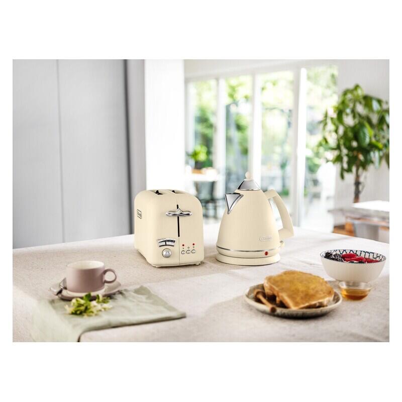 DeLonghi Argento Kettle & 2-Slice Toaster Pack - Beige