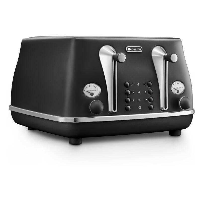 DeLonghi Icona Capitals 4-Slice Toaster - Edinburgh Black