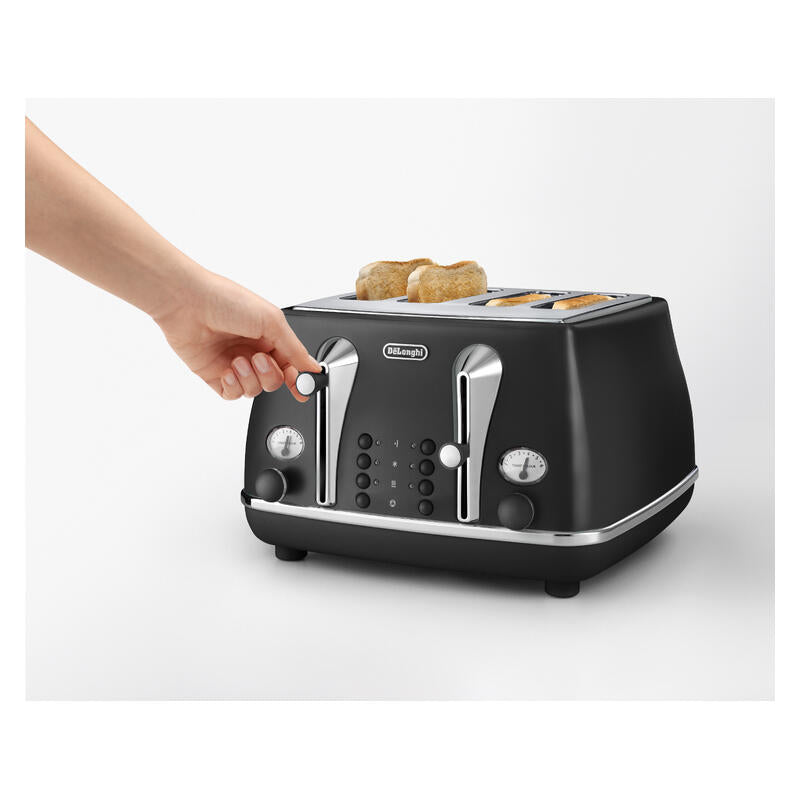DeLonghi Icona Capitals 4-Slice Toaster - Edinburgh Black