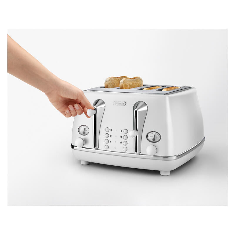 DeLonghi Icona Capitals 4-Slice Toaster - Helsinki White