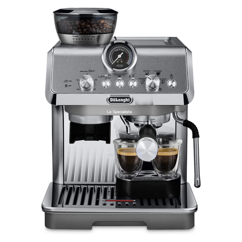 DeLonghi La Specialista Arte Evo Manual Coffee Machine with Cold Brew - Stainless Steel