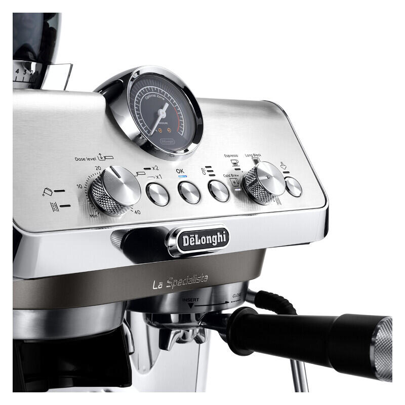 DeLonghi La Specialista Arte Evo Manual Coffee Machine with Cold Brew - Stainless Steel