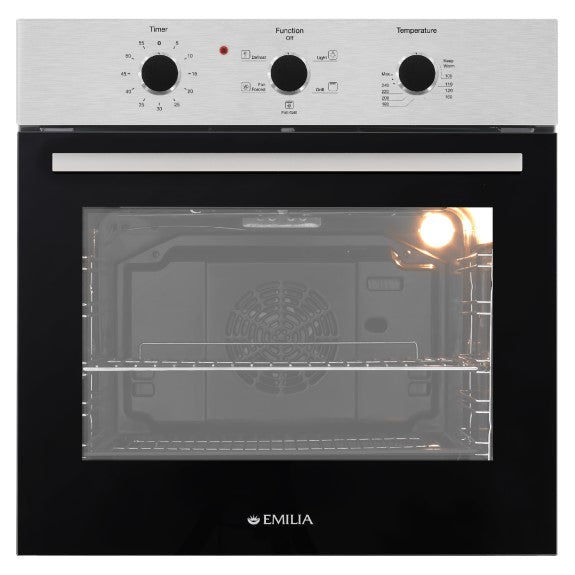 Emilia 60cm Built-In Oven with 5 Functions - Stainlefss Steel (Metro Series)