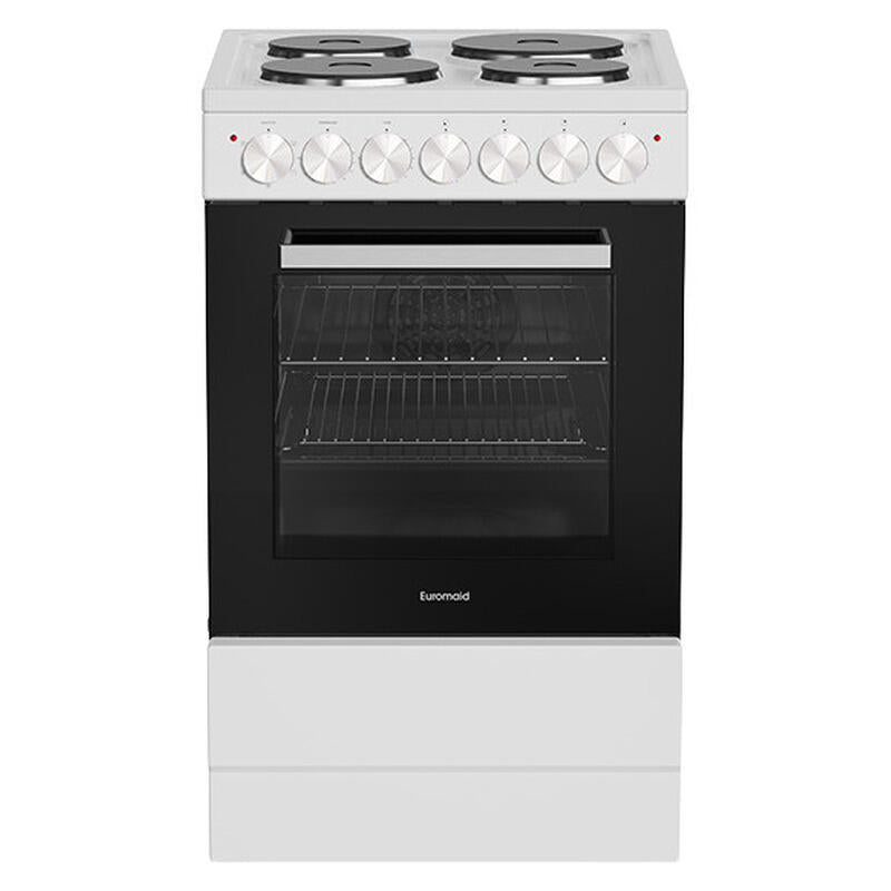 Euromaid 50cm Electric Freestanding Cooker - White